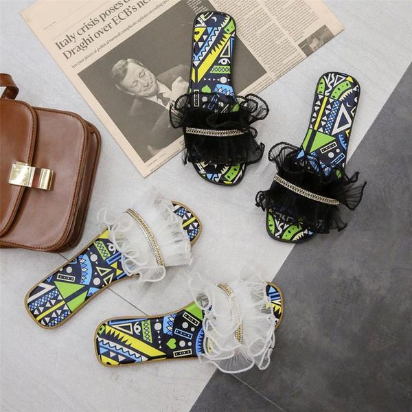 summer women trend lace graffiti flip flop brand sweet low heels sandals girls beach designer outdoor open toe holiday slippers, Black
summer women trend lace graffiti flip flop brand sweet low heels sandals girls beach designer outdoor open toe holiday slippers, Black