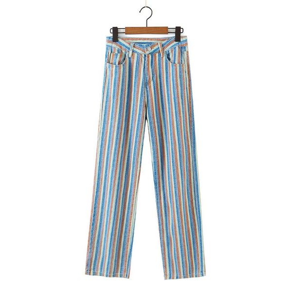women's pants & capris summer casual color striped loose straight trousers vertical, Black;white
women's pants & capris summer casual color striped loose straight trousers vertical, Black;white