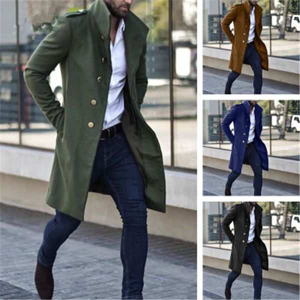 mens lattice woolen coat winter male british style lapel neck long sleeve loose trench coats fashion trend casual solid color outerwear, Tan;black
mens lattice woolen coat winter male british style lapel neck long sleeve loose trench coats fashion trend casual solid color outerwear, Tan;black