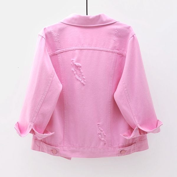 spring korean fashion white pink denim women loose short student outerwear holes jeans jacket coat female chaqueta mujer 87pq, Black;brown
spring korean fashion white pink denim women loose short student outerwear holes jeans jacket coat female chaqueta mujer 87pq, Black;brown