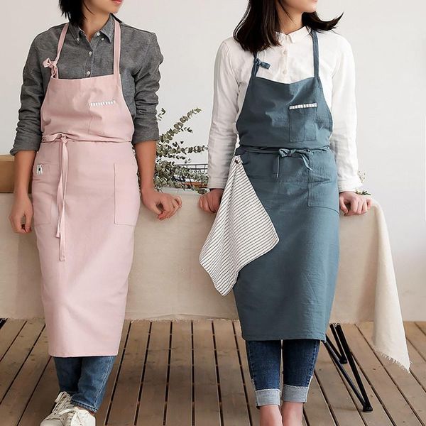 aprons cotton linen for woman home antifouling washable baking handwork cooking kitchen apron with pocket household accessories
aprons cotton linen for woman home antifouling washable baking handwork cooking kitchen apron with pocket household accessories