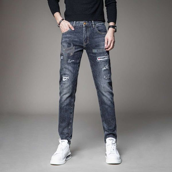 hole patch jeans slim leggings korean fashion brand autumn and winter pants men's elasticwinter, Blue
hole patch jeans slim leggings korean fashion brand autumn and winter pants men's elasticwinter, Blue