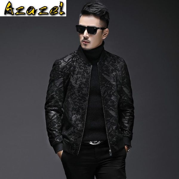 men's leather & faux azazel genuine jacket short slim fit sheepskin coat vintage bomber real jackets l18-4801, Black
men's leather & faux azazel genuine jacket short slim fit sheepskin coat vintage bomber real jackets l18-4801, Black