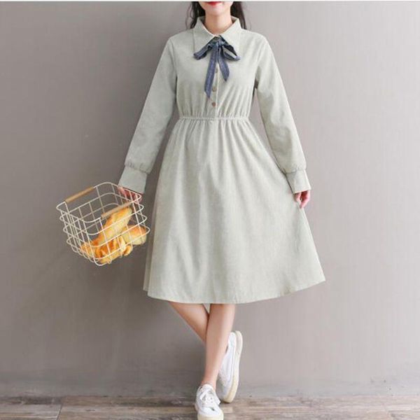 casual dresses autumn solid color corduroy mori dress 2021 women long sleeve clothes spring retro, Black;gray
casual dresses autumn solid color corduroy mori dress 2021 women long sleeve clothes spring retro, Black;gray