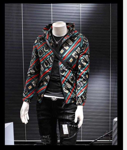 2021 european american new coat men's fashion jacket spring autumn twill mosaic korean fashion slim fit hooded printing casual jacket, Black;brown
2021 european american new coat men's fashion jacket spring autumn twill mosaic korean fashion slim fit hooded printing casual jacket, Black;brown