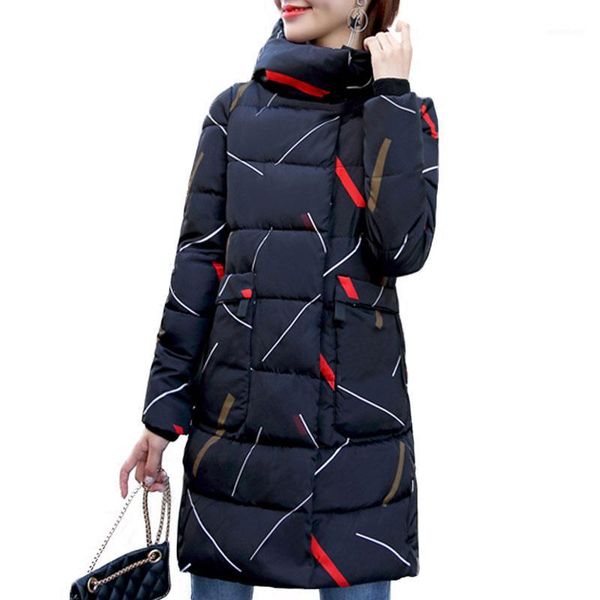 women's down & parkas winter plus size women cotton coat long korean hooded print thick jacket warm female slim waist overcoat big pock, Black
women's down & parkas winter plus size women cotton coat long korean hooded print thick jacket warm female slim waist overcoat big pock, Black
