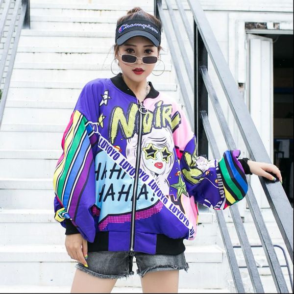 2021 new autumn print coat bomber cartoon jacket batwing long sleeve zipper streetwear loose casual lady hip hop outwear, Black;brown
2021 new autumn print coat bomber cartoon jacket batwing long sleeve zipper streetwear loose casual lady hip hop outwear, Black;brown