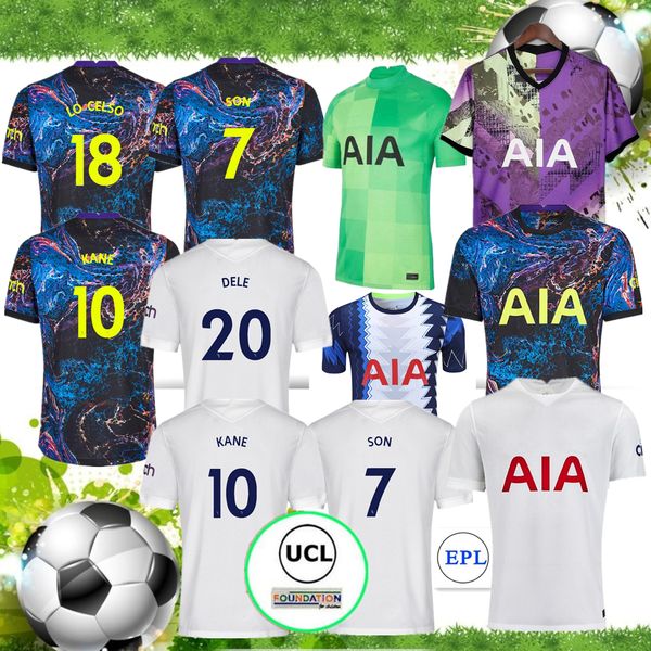 21 22 son bale kane soccer jersey dele hojbjerg bergwijn lo celso spurs 2021 lucas football shirts men uniforms + kids sportswear kit, Black;yellow 
21 22 son bale kane soccer jersey dele hojbjerg bergwijn lo celso spurs 2021 lucas football shirts men uniforms + kids sportswear kit, Black;yellow