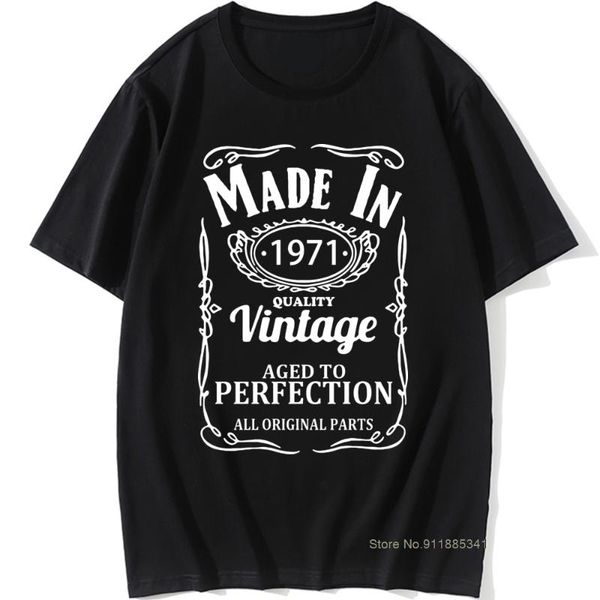men's t-shirts vintage made in 1971 t shirt birthday present funny graphic cool cotton short sleeve design o-neck father t-shirt, White;black
men's t-shirts vintage made in 1971 t shirt birthday present funny graphic cool cotton short sleeve design o-neck father t-shirt, White;black