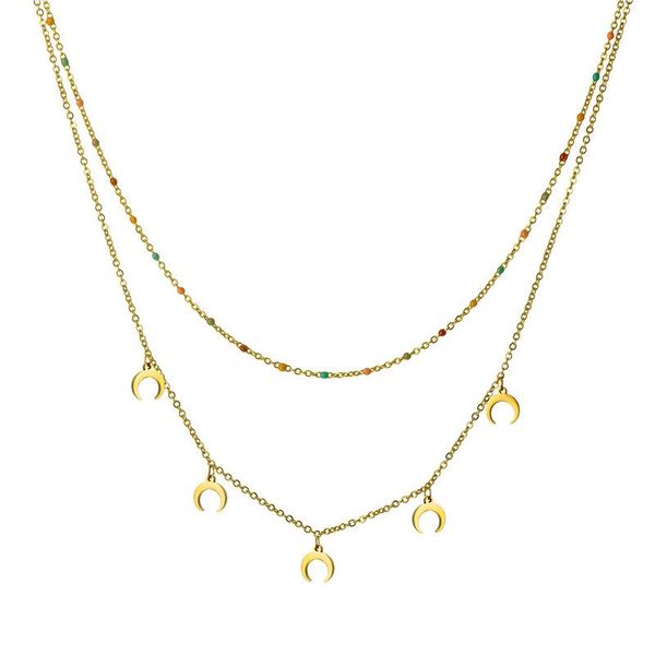 pendant necklaces moon stars necklace color beads chocker chain double gold-color women fashion for wedding party jewelry, Silver
pendant necklaces moon stars necklace color beads chocker chain double gold-color women fashion for wedding party jewelry, Silver