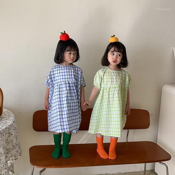 girl's dresses toddler baby girls plaid casual 2021 summer kids princess fancy clothes korean fashion children party suits 2-6y1, Red;yellow
girl's dresses toddler baby girls plaid casual 2021 summer kids princess fancy clothes korean fashion children party suits 2-6y1, Red;yellow