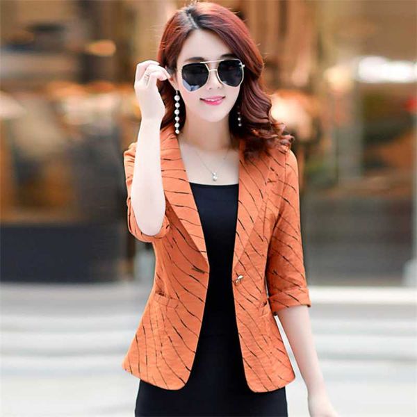 women's jackets three-quarter sleeve striped small suit coat women fashion short jacket 2021 summer korean slim female spring thin, Black;brown
women's jackets three-quarter sleeve striped small suit coat women fashion short jacket 2021 summer korean slim female spring thin, Black;brown