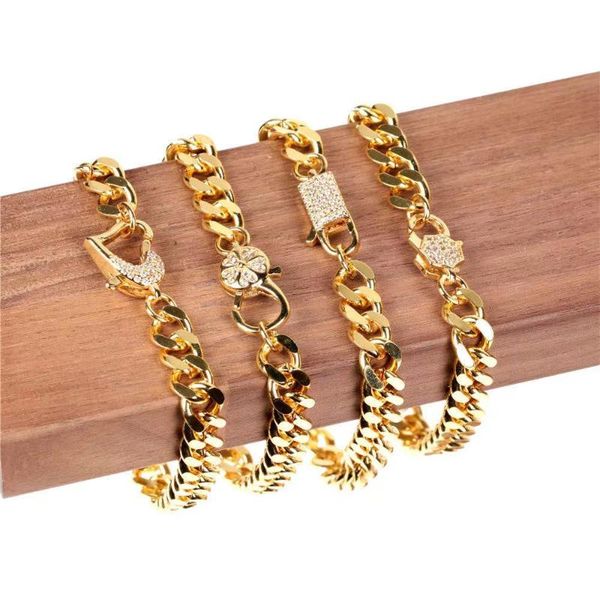 link, chain cremo fashion trend inlaid zircon love heart buckle bracelet hip-hop style cuban gold women jewelry, Black
link, chain cremo fashion trend inlaid zircon love heart buckle bracelet hip-hop style cuban gold women jewelry, Black