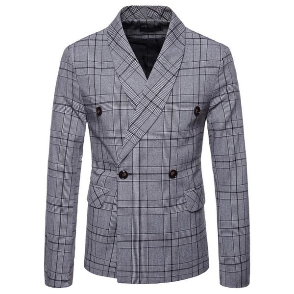 men's suits & blazers men and jackets design double breasted slim fit business casual suit tenis masculino, White;black
men's suits & blazers men and jackets design double breasted slim fit business casual suit tenis masculino, White;black