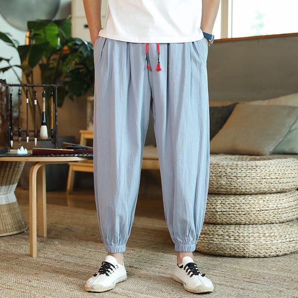 men's pants m-5xl plus size men elastic waist loose fit hip hop clothing harem ankle length summer linen trousers xxxxxl, Black
men's pants m-5xl plus size men elastic waist loose fit hip hop clothing harem ankle length summer linen trousers xxxxxl, Black