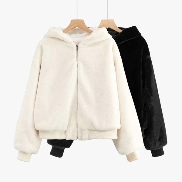 2021 new female winter arrival fashion hood long sleeve streetwear plush thicked loose sweatshirt zipper ao3v, Black
2021 new female winter arrival fashion hood long sleeve streetwear plush thicked loose sweatshirt zipper ao3v, Black