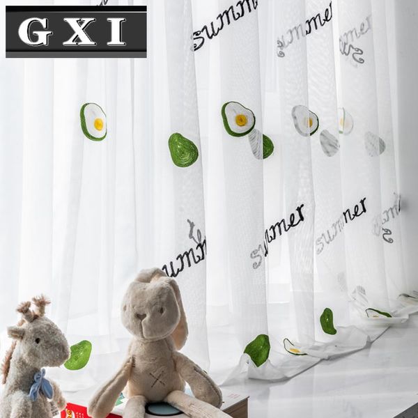 gxi green avocado sheer curtains fruit embroidery strawberry tulle decoration for home window screening kitchen dining kids room
gxi green avocado sheer curtains fruit embroidery strawberry tulle decoration for home window screening kitchen dining kids room