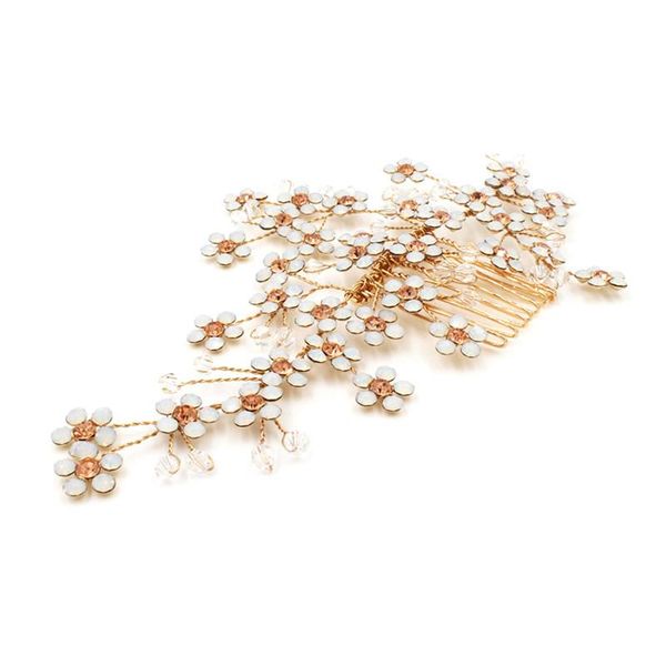 hair clips & barrettes delicate opal crystal bridal comb piece floral wedding accessories handmade women jewelry, Golden;silver
hair clips & barrettes delicate opal crystal bridal comb piece floral wedding accessories handmade women jewelry, Golden;silver