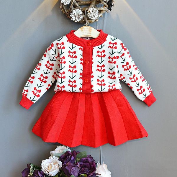 pullover autumn kids winter sweaters baby girl clothes cardigan knitted sweater coat and pleated skirt 2-piece set, Blue
pullover autumn kids winter sweaters baby girl clothes cardigan knitted sweater coat and pleated skirt 2-piece set, Blue