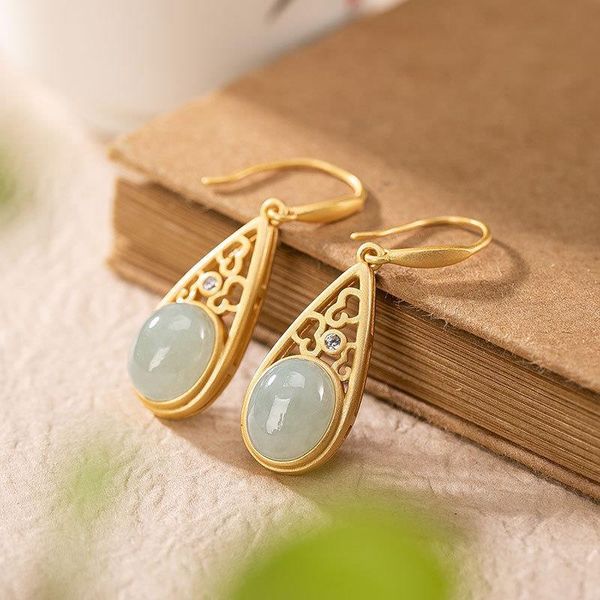 dangle & chandelier original natural jadeite personality drop-shaped chinese common retro female temperament earrings, Silver
dangle & chandelier original natural jadeite personality drop-shaped chinese common retro female temperament earrings, Silver