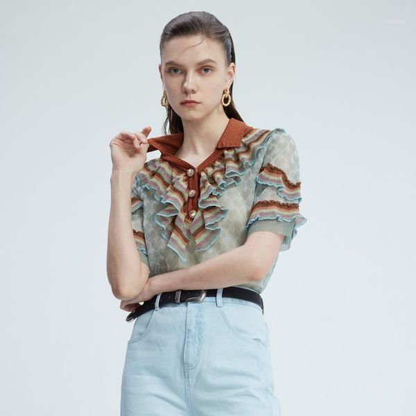 summer knit sweater ruffles retro elegant loose ladies t-shirts 2021 women's wear ruffled sleeves fashion pullovers xl tanks & camis, White
summer knit sweater ruffles retro elegant loose ladies t-shirts 2021 women's wear ruffled sleeves fashion pullovers xl tanks & camis, White