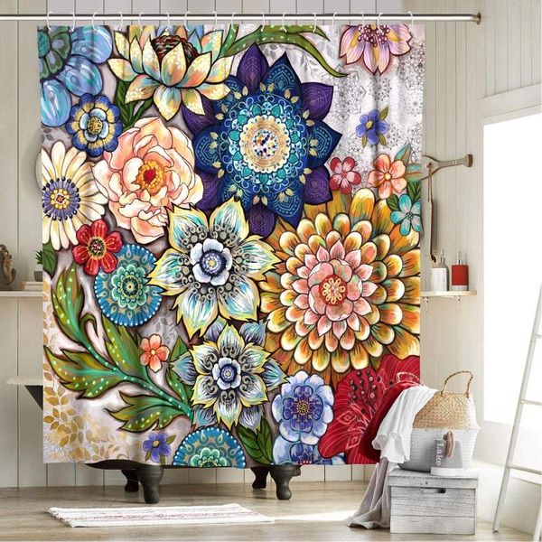 shower curtains petiparkit boho floral for bathroom, bright fabric blossom curtain with 12 hooks, multi color 180x180cm
shower curtains petiparkit boho floral for bathroom, bright fabric blossom curtain with 12 hooks, multi color 180x180cm