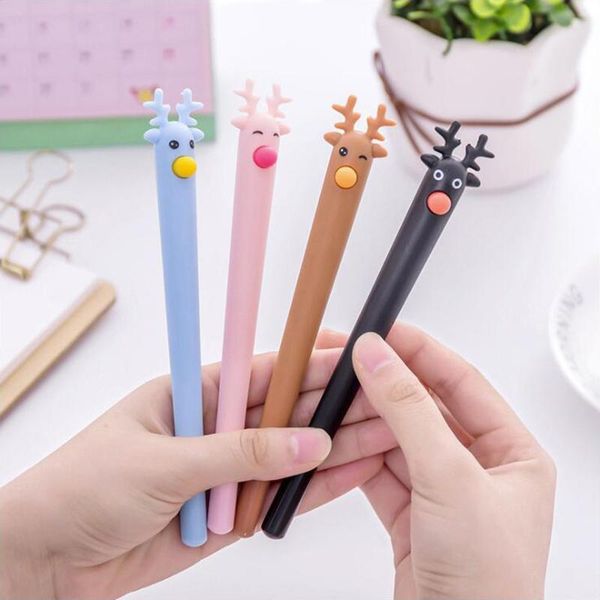 gel pens 4pcs christmas fawn pen black ink needle tip color plastic for writting office stationery school supplies
gel pens 4pcs christmas fawn pen black ink needle tip color plastic for writting office stationery school supplies