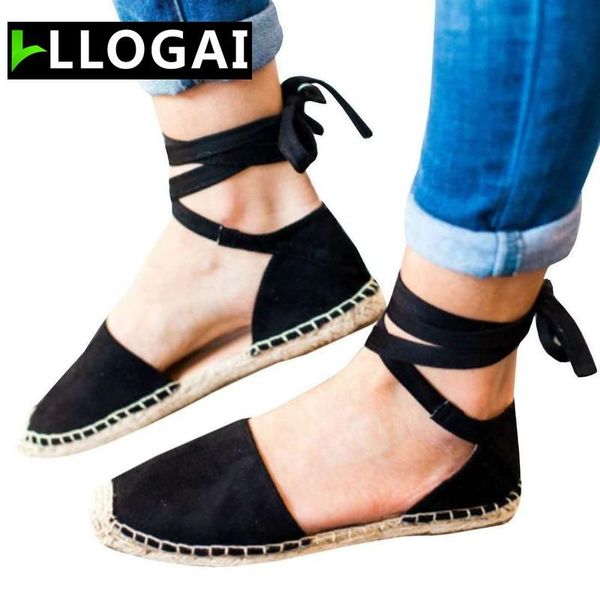 llogai spring woman leisure loafer shoes canvas espadrille women flats ankle strap lace up bottom fisherman shoes round toe, Black
llogai spring woman leisure loafer shoes canvas espadrille women flats ankle strap lace up bottom fisherman shoes round toe, Black