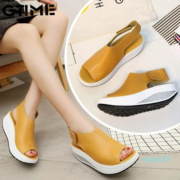 sandals summer women platform wedges leather swing peep toe casual shoes walk flats, Black
sandals summer women platform wedges leather swing peep toe casual shoes walk flats, Black