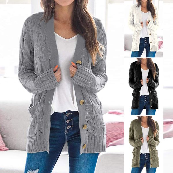 autumn and winter fashion loose cardigan sweater women's large solid color coat 271033, Black
autumn and winter fashion loose cardigan sweater women's large solid color coat 271033, Black