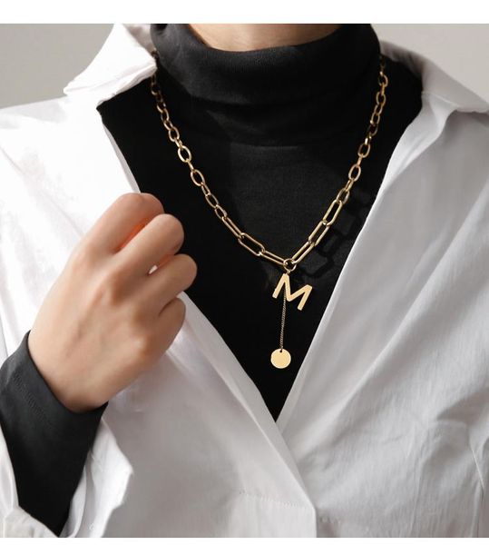chokers timeless wonder titanium initial m chains necklace women stainless steel jewelry statement kpop trendy boho letter ins gift 8421, Golden;silver
chokers timeless wonder titanium initial m chains necklace women stainless steel jewelry statement kpop trendy boho letter ins gift 8421, Golden;silver