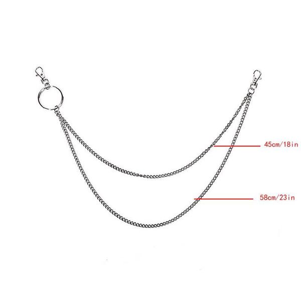 keychains 2 layers hiphop street big ring key chain rock punk trousers hipster chains pant jean keychain accessories 1pc, Silver
keychains 2 layers hiphop street big ring key chain rock punk trousers hipster chains pant jean keychain accessories 1pc, Silver