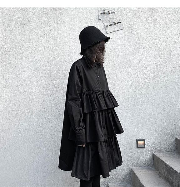 casual dresses autumn ladies small standing collar solid color front big flounces laminated design feeling long sleeves dress, Black;gray
casual dresses autumn ladies small standing collar solid color front big flounces laminated design feeling long sleeves dress, Black;gray