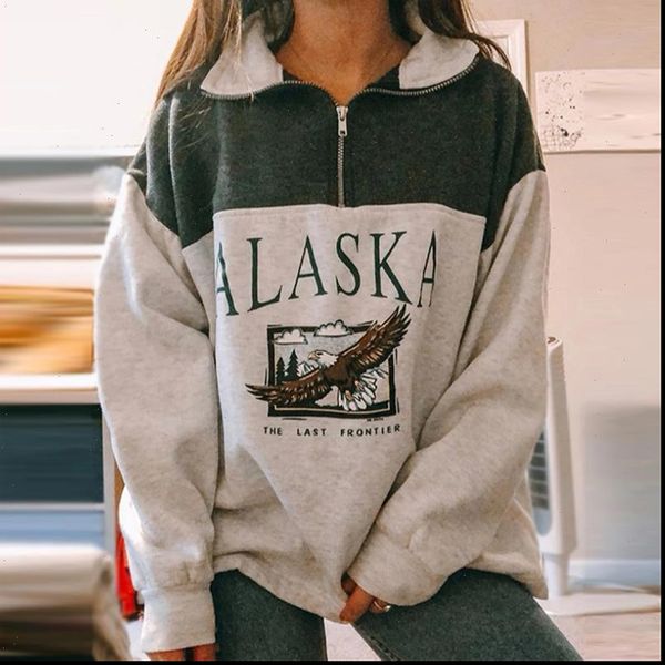 eagle vintage letter printing cotton sweatshirt women loose oversized pullover 2021 new polo collar plus size warm winter, Black
eagle vintage letter printing cotton sweatshirt women loose oversized pullover 2021 new polo collar plus size warm winter, Black