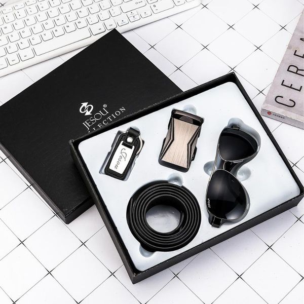 wristwatches 3pcs/set boutique gift set glasses+belt+key chain men's watch, Slivery;brown
wristwatches 3pcs/set boutique gift set glasses+belt+key chain men's watch, Slivery;brown