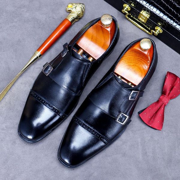 dress shoes 82911 fashion men's three-joint leather large size business formal wear, Black
dress shoes 82911 fashion men's three-joint leather large size business formal wear, Black