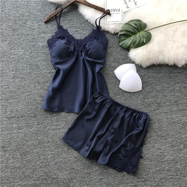 women's sleepwear women pyjama sets sleeveless strap lace trim satin cami nightwear femme summer home wear sleep wears@50, Black;red
women's sleepwear women pyjama sets sleeveless strap lace trim satin cami nightwear femme summer home wear sleep wears@50, Black;red