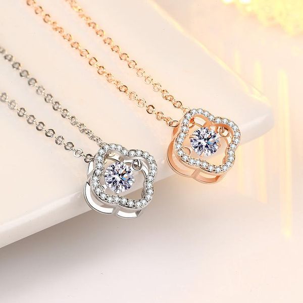 pendant necklaces korean silver plated lucky clover beating heart moving necklace female personality hundred pagoda flower jewelry gifts
pendant necklaces korean silver plated lucky clover beating heart moving necklace female personality hundred pagoda flower jewelry gifts