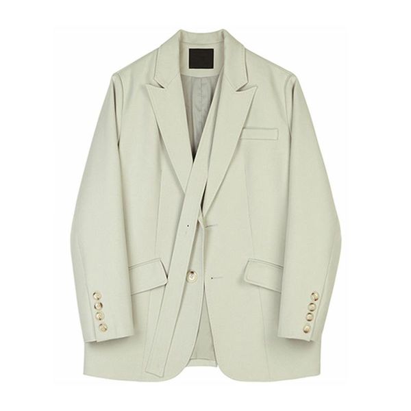 women's suits & blazers peonfly chic loose solid color women blazer spring single breasted female suit jacket long sleeve outwear femme, White;black
women's suits & blazers peonfly chic loose solid color women blazer spring single breasted female suit jacket long sleeve outwear femme, White;black