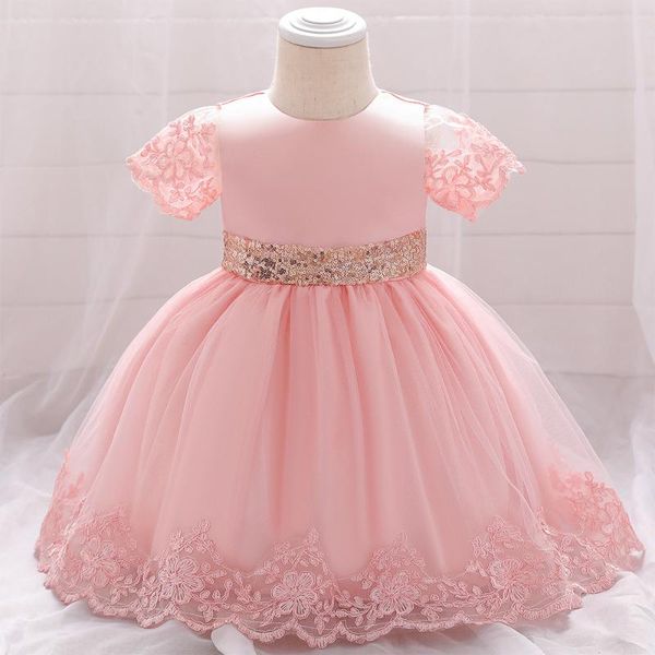 girl's dresses born baby sequin bow girls dress lace white wedding infant christening costume 1st year birthday kids clothes, Red;yellow
girl's dresses born baby sequin bow girls dress lace white wedding infant christening costume 1st year birthday kids clothes, Red;yellow