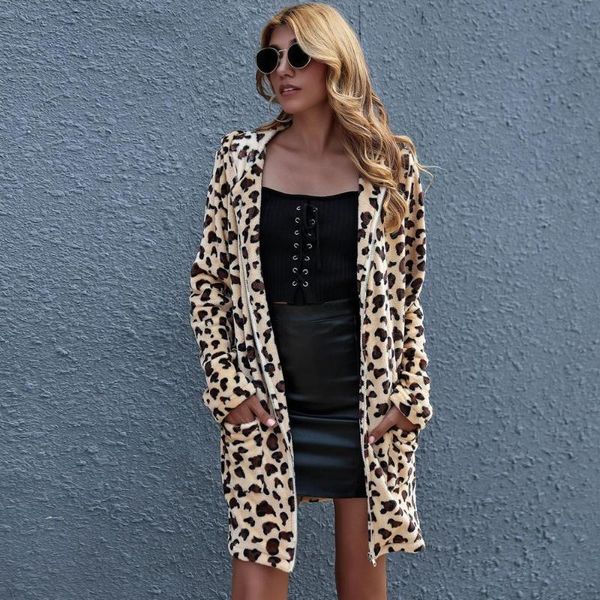 women's wool & blends european and american spring autumn quality leopard print mid-length hooded windbreaker jacket long sleeve cardig, Black
women's wool & blends european and american spring autumn quality leopard print mid-length hooded windbreaker jacket long sleeve cardig, Black