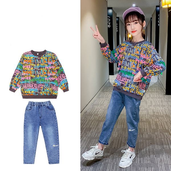 2021 new korean girls children's suits and denim teenage pants sets of clothes for children 4-13yrs 3236, White
2021 new korean girls children's suits and denim teenage pants sets of clothes for children 4-13yrs 3236, White