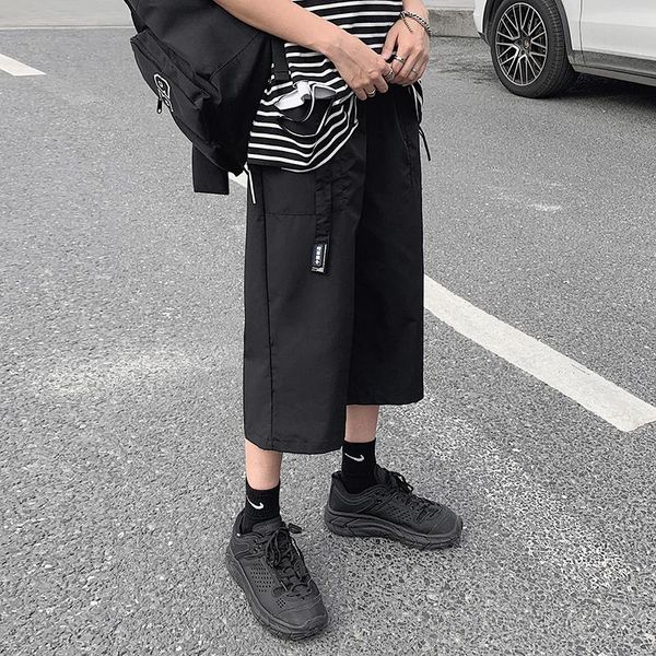 men's shorts summer solid color men korean fashion loose casual straight harajuku streetwear wide-leg cargo, White;black
men's shorts summer solid color men korean fashion loose casual straight harajuku streetwear wide-leg cargo, White;black