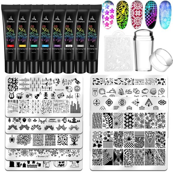 nail art kits biutee 10/6pc stamping plates kit 8 colors gel stamper set printing polish uv 2021
nail art kits biutee 10/6pc stamping plates kit 8 colors gel stamper set printing polish uv 2021