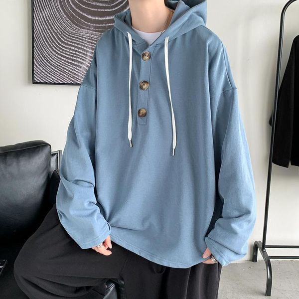 men's hoodies & sweatshirts button hooded sweatshirt spring autumn ins tide brand couples clothes loose casual long-sleeved jacket, Black
men's hoodies & sweatshirts button hooded sweatshirt spring autumn ins tide brand couples clothes loose casual long-sleeved jacket, Black