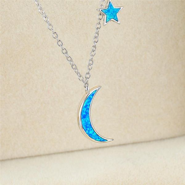 pendant necklaces vintage silver color chain necklace simple fashion blue white opal wedding cute star moon for women
pendant necklaces vintage silver color chain necklace simple fashion blue white opal wedding cute star moon for women