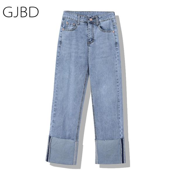 women's jeans streetwear fashion high waist femme denim trouser vintage casual versatile buttons ladies straight pants 2021, Blue 
women's jeans streetwear fashion high waist femme denim trouser vintage casual versatile buttons ladies straight pants 2021, Blue