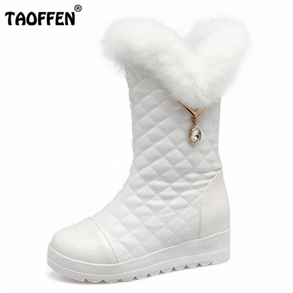 taoffen size 30 42 fashion winter shoes women thick fur plush inside mid calf snow boots for women thick plaform wedges botas t3m5#, Black
taoffen size 30 42 fashion winter shoes women thick fur plush inside mid calf snow boots for women thick plaform wedges botas t3m5#, Black