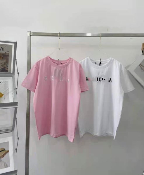 luxury design summer ba + round neck letter three dimensional embroidery short sleeve t-shirt loose fashion lovers, White
luxury design summer ba + round neck letter three dimensional embroidery short sleeve t-shirt loose fashion lovers, White