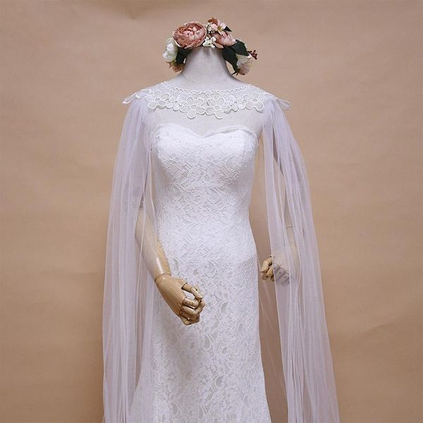 wraps & jackets lace flower long bridal cloak 2021 soft tulle wedding wrap cape for dress, White
wraps & jackets lace flower long bridal cloak 2021 soft tulle wedding wrap cape for dress, White